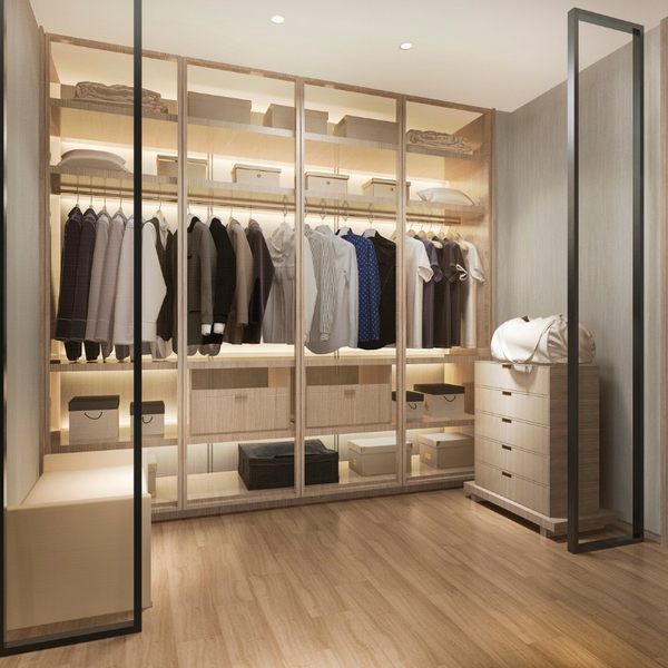 Mẫu tủ quần áo bằng chất liệu nhôm 304 sang trọng, hiện đại